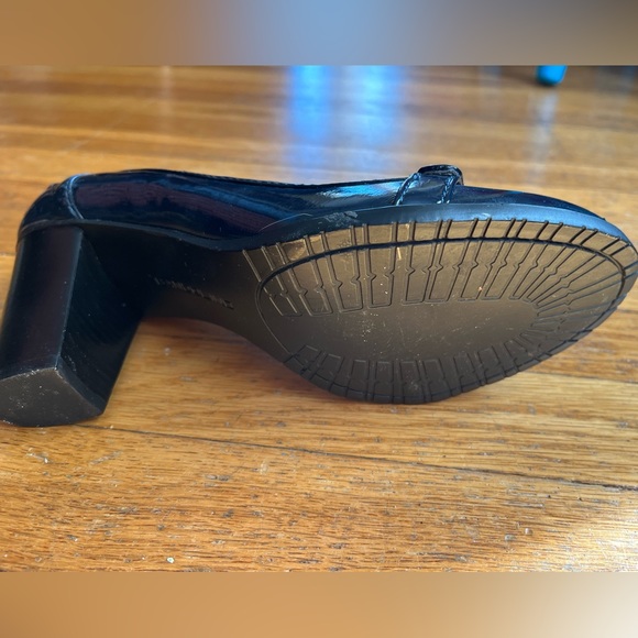 Bandolino midnight blue heeled loafer with silver accents - Picture 3 of 6